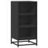 Aparador de madera de ingeniería y metal negro 35,5x35x76