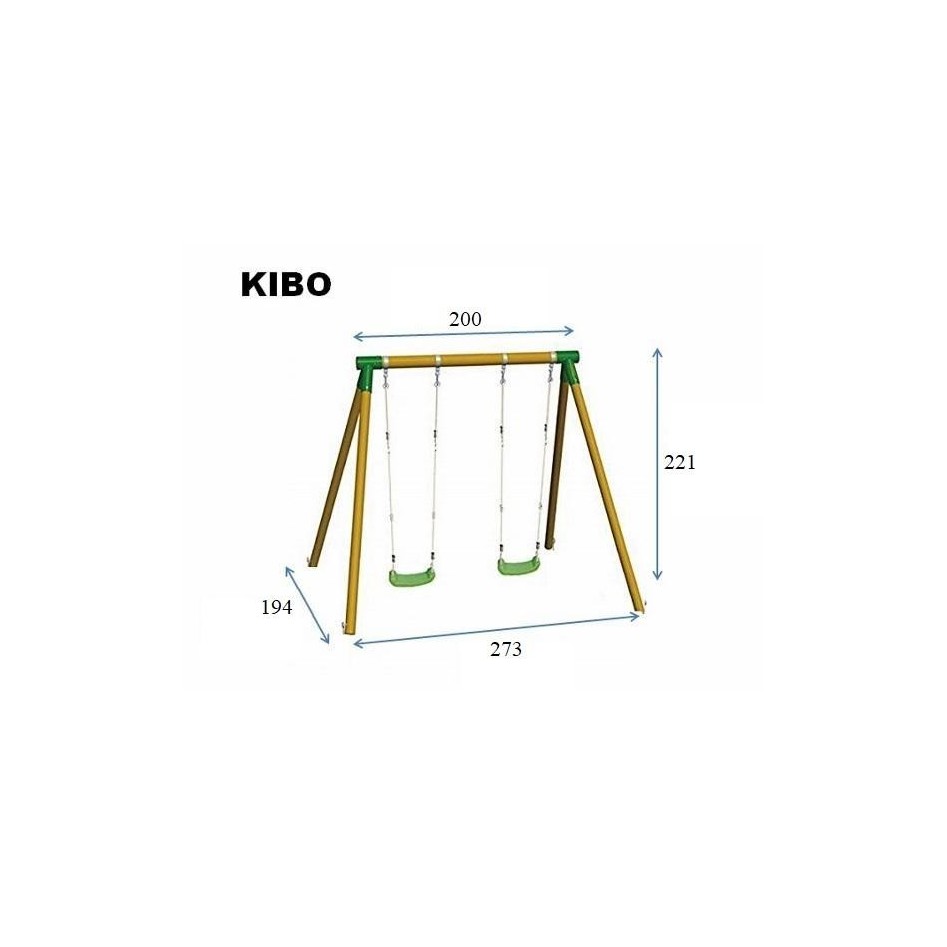 Kibo doble Columpio Madera