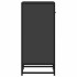 Aparador de madera de ingeniería y metal negro 35,5x35x76