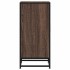 Aparador madera ingeniería y metal marrón roble 35,5x35x76