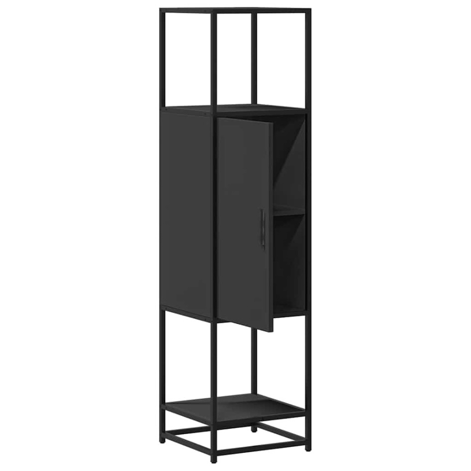 Aparador alto madera de ingeniería y metal 35,5x35x139