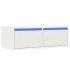 Mueble de TV con luces LED blanco 75x35,5x25