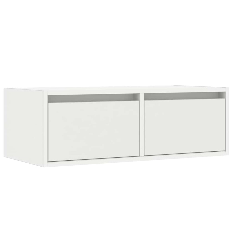 Mueble de TV con luces LED blanco 75x35,5x25
