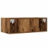 Mueble de TV con luces LED envejecida 75x35,5x25