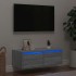 Mueble de TV con luces LED sonoma gris 75x35,5x25