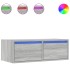 Mueble de TV con luces LED sonoma gris 75x35,5x25