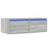 Mueble de TV con luces LED sonoma gris 75x35,5x25
