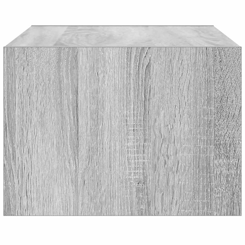 Mueble de TV con luces LED sonoma gris 75x35,5x25