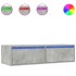 Mueble de TV con luces LED gris hormigón 100X35,5x25