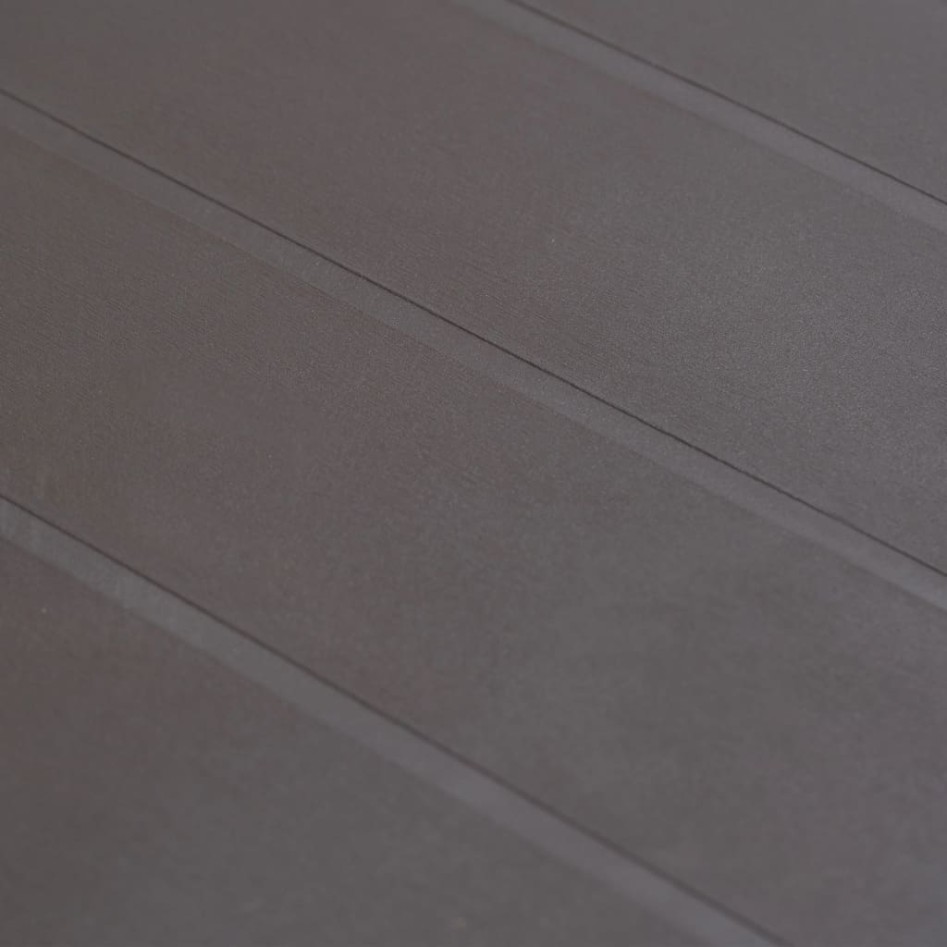 Mesa de jardín de plástico aspecto ratán marrón 220x90x72