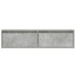 Mueble de TV con luces LED gris hormigón 100X35,5x25