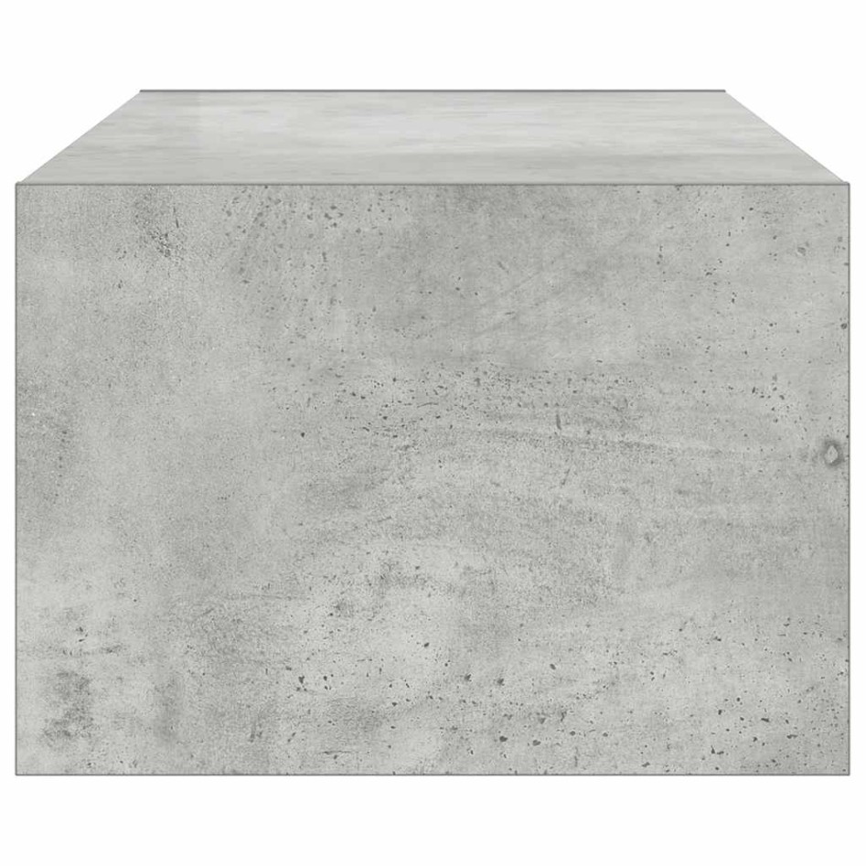 Mueble de TV con luces LED gris hormigón 100X35,5x25