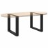 Patas de mesa de centro forma U 2uds acero negro 50x(42-43)