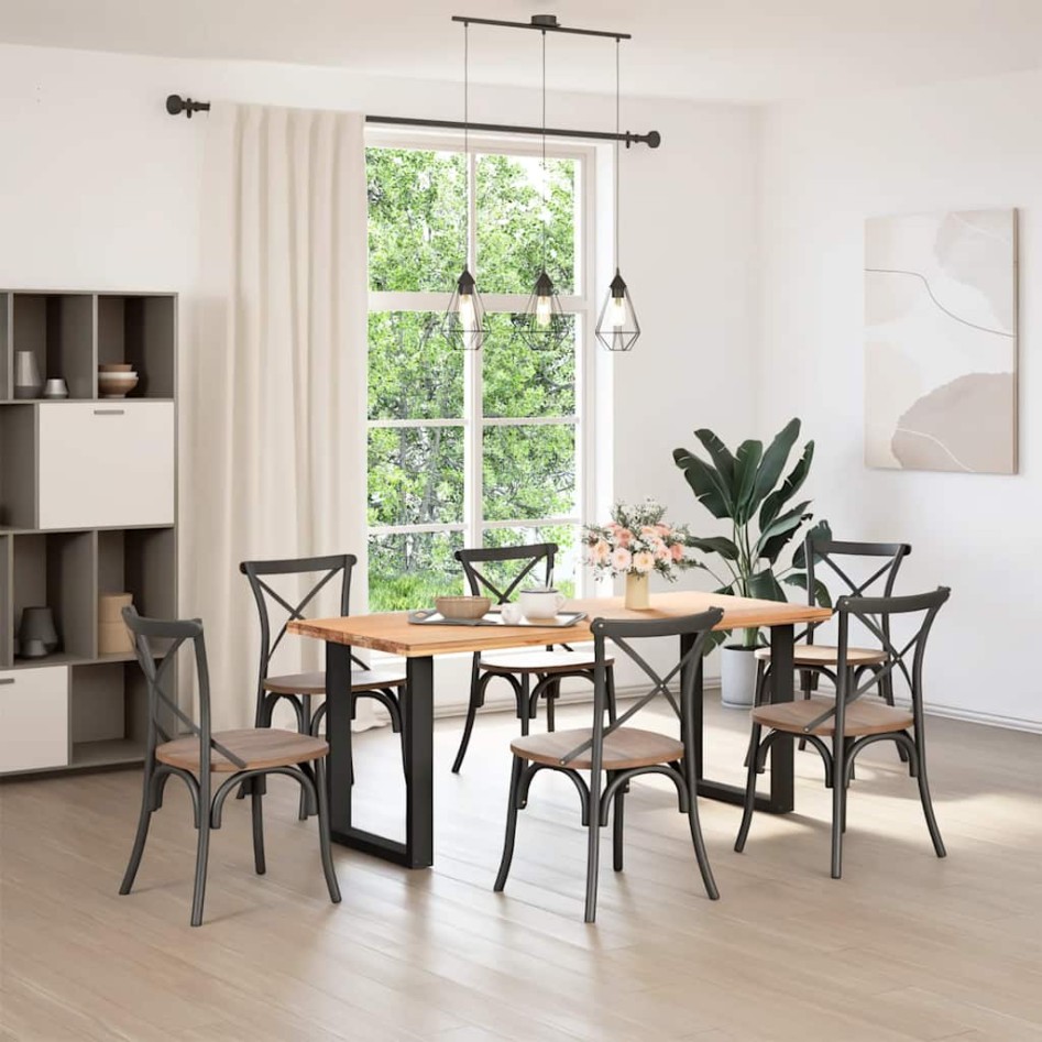 Patas para mesa de centro en forma de U 2 uds acero