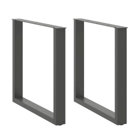 Patas para mesa comedor forma U 2uds antracita 90x(72-73)