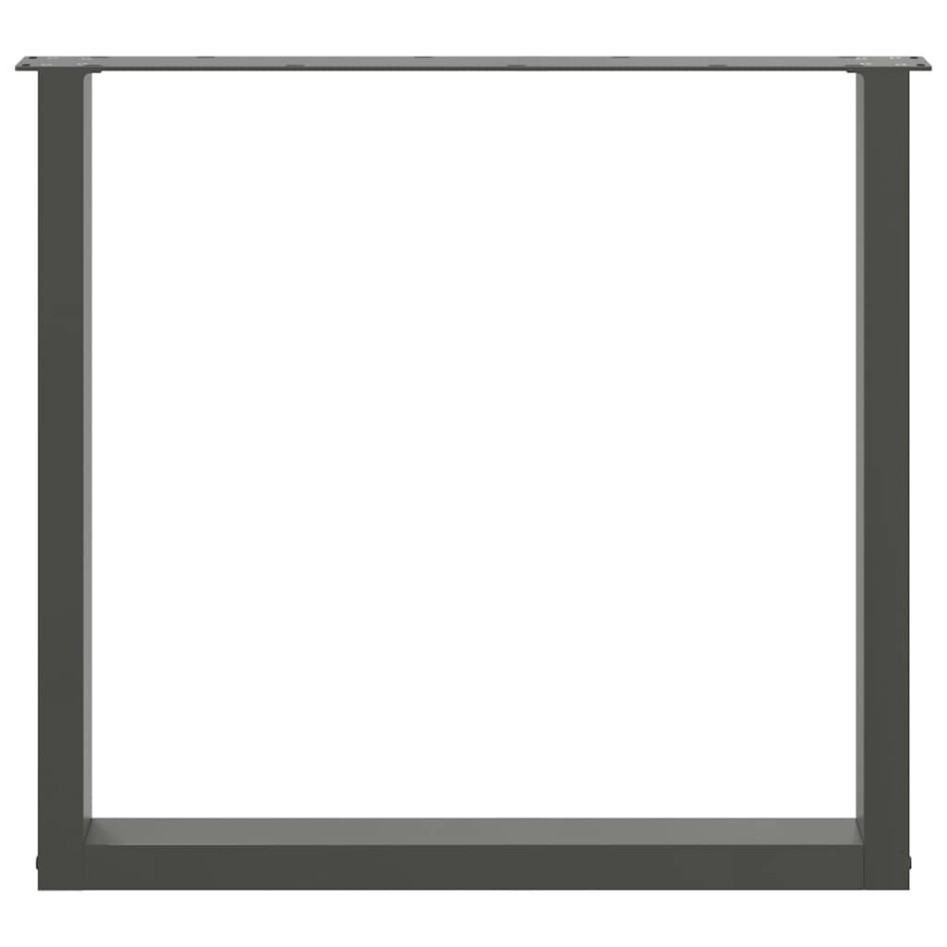 Patas para mesa comedor forma U 2uds antracita 90x(72-73)