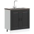 Mueble bajo para fregadero Kalmar negro 80x46x81,5
