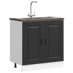 Mueble bajo para fregadero Kalmar negro 80x46x81,5 cm