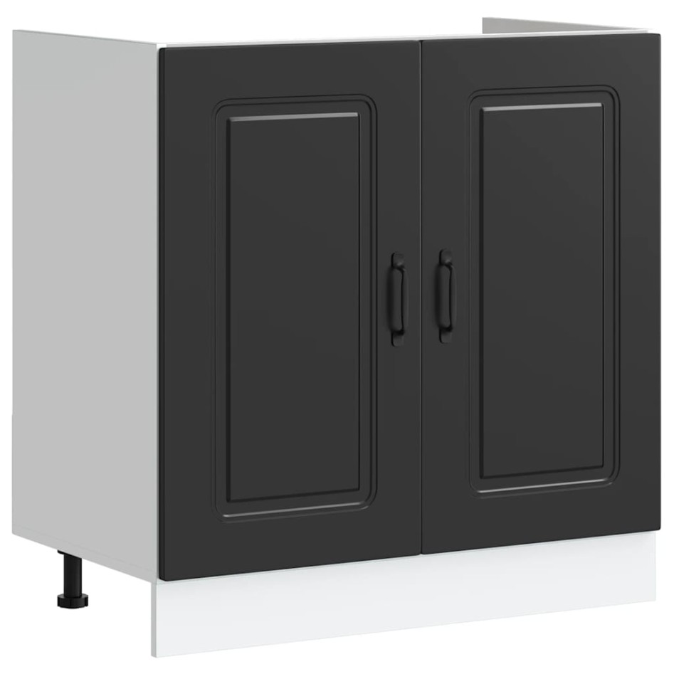 Mueble bajo para fregadero Kalmar negro 80x46x81,5