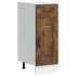 Mueble bajo de cocina Kalmar de madera ingeniería roble