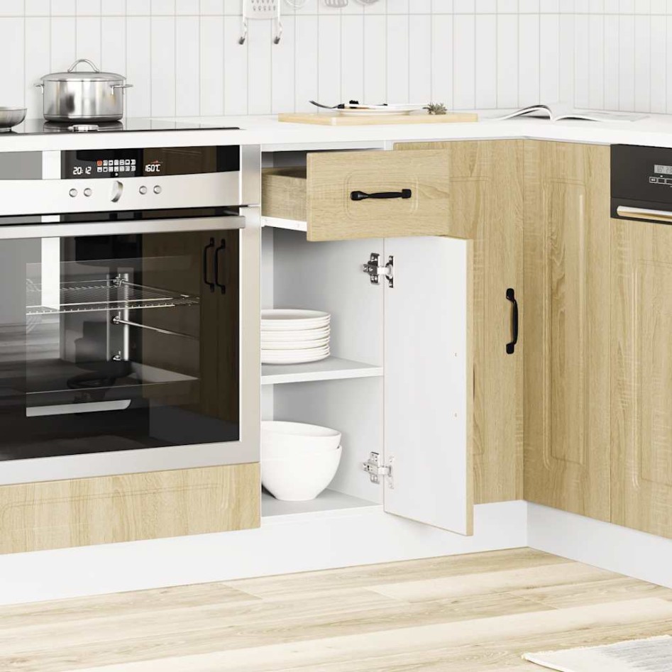 Mueble bajo de cocina Kalmar madera ingeniería de roble