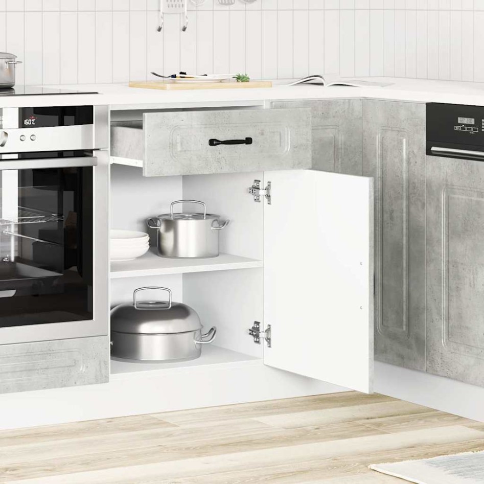 Mueble bajo de cocina Kalmar madera de ingeniería gris
