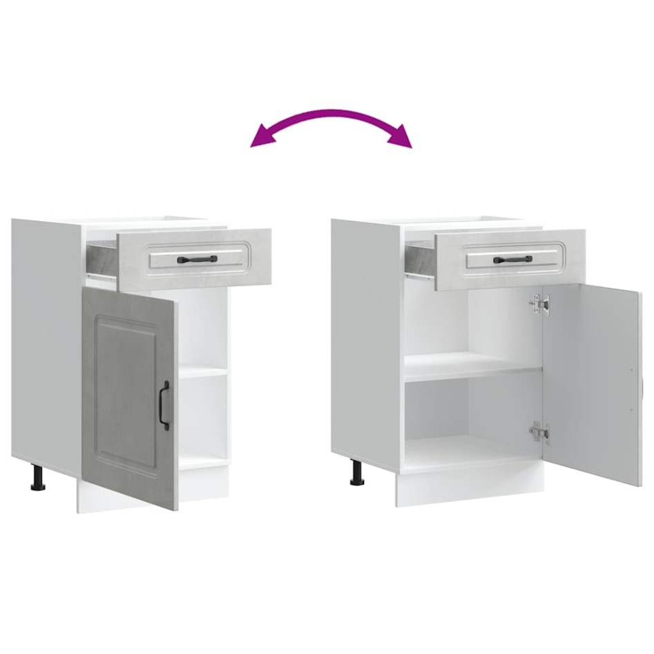 Mueble bajo de cocina Kalmar madera de ingeniería gris