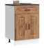 Mueble bajo de cocina Kalmar de madera antigua de