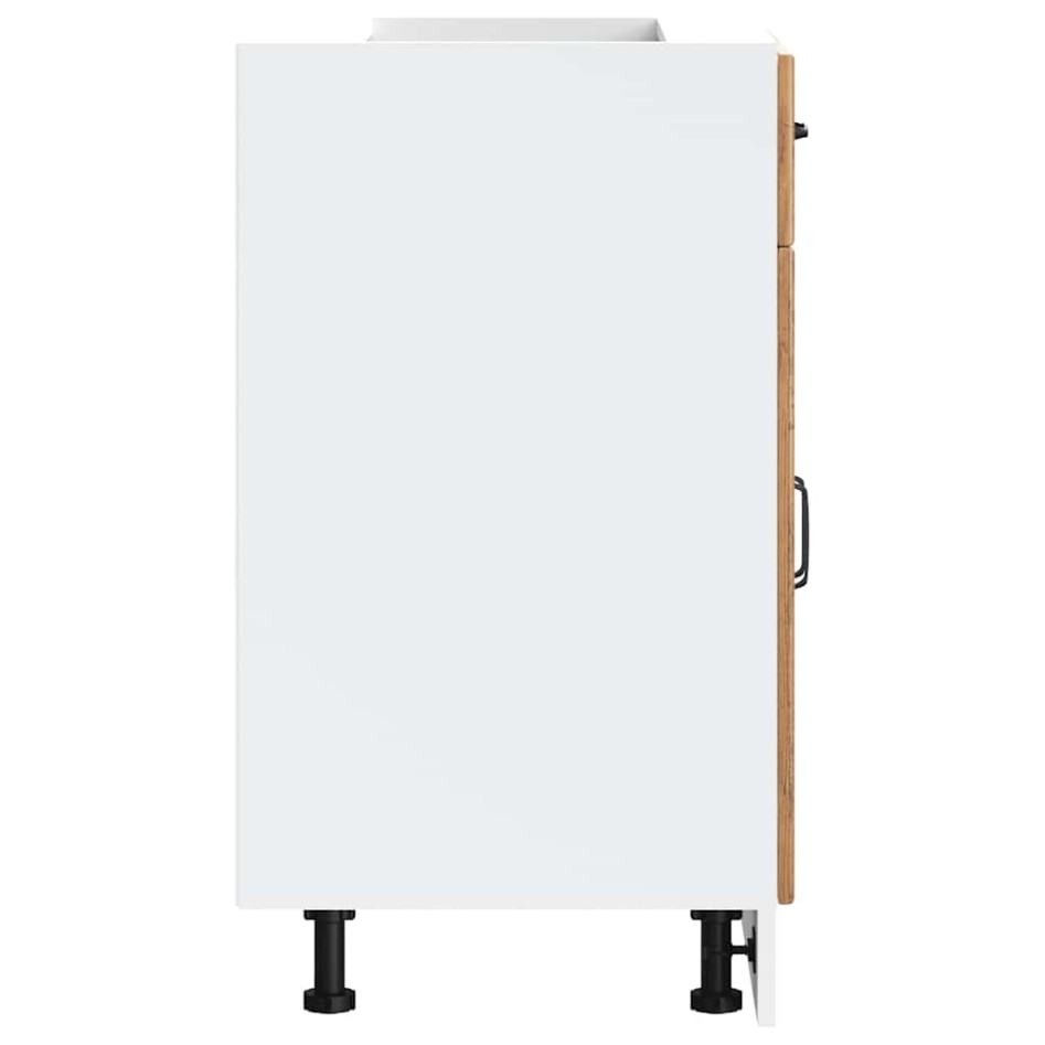 Mueble bajo de cocina Kalmar de madera antigua de