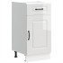 Mueble bajo cocina Kalmar madera ingeniería blanca alto
