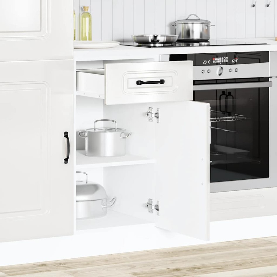 Mueble bajo cocina Kalmar madera ingeniería blanca alto