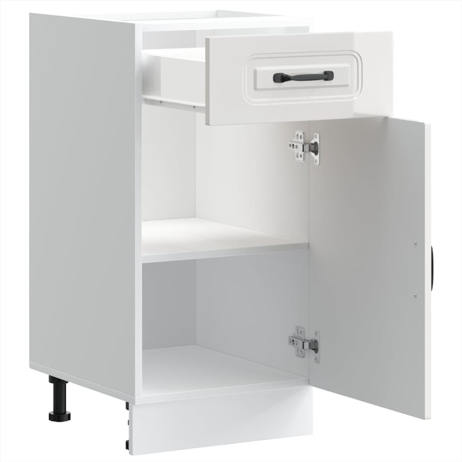 Mueble bajo cocina Kalmar madera ingeniería blanca alto