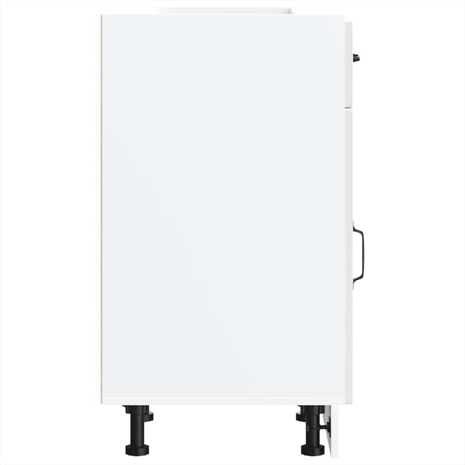 Mueble bajo cocina Kalmar madera ingeniería blanca alto