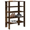 Zapatero madera contrachapada roble ahumado 61x32x87,5 cm