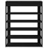 Mueble zapatero de madera de ingeniería negro 80x30x98