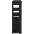Mueble zapatero de madera de ingeniería negro 80x30x98