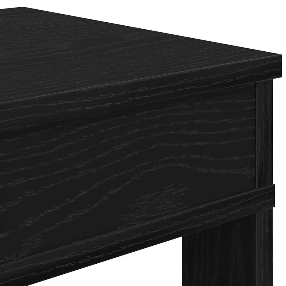 Mueble zapatero de madera de ingeniería negro 80x30x98