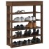 Mueble zapatero madera de ingeniería marrón roble 80x30x98