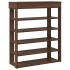 Mueble zapatero madera de ingeniería marrón roble 80x30x98