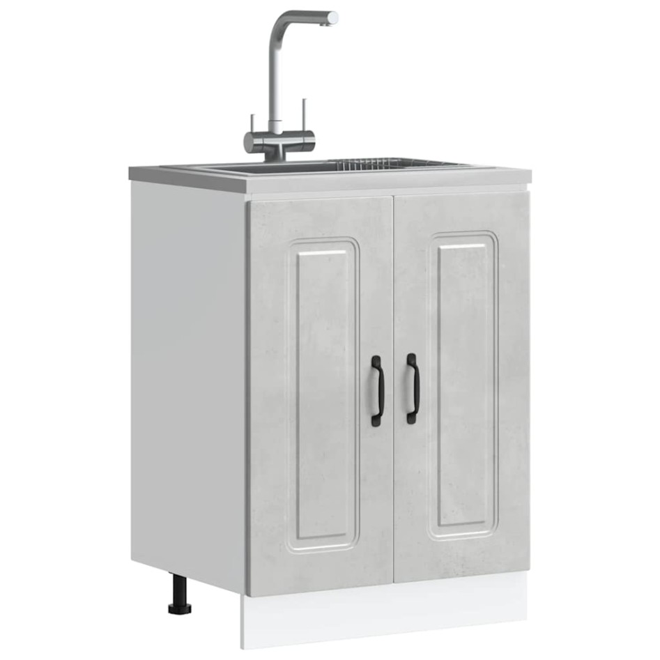 Mueble bajo para fregadero Kalmar gris hormigón 60x46x81,5