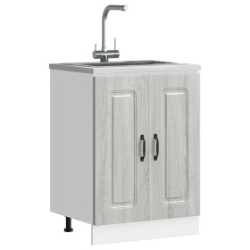 Mueble bajo para fregadero Kalmar gris sonoma 60x46x81,5