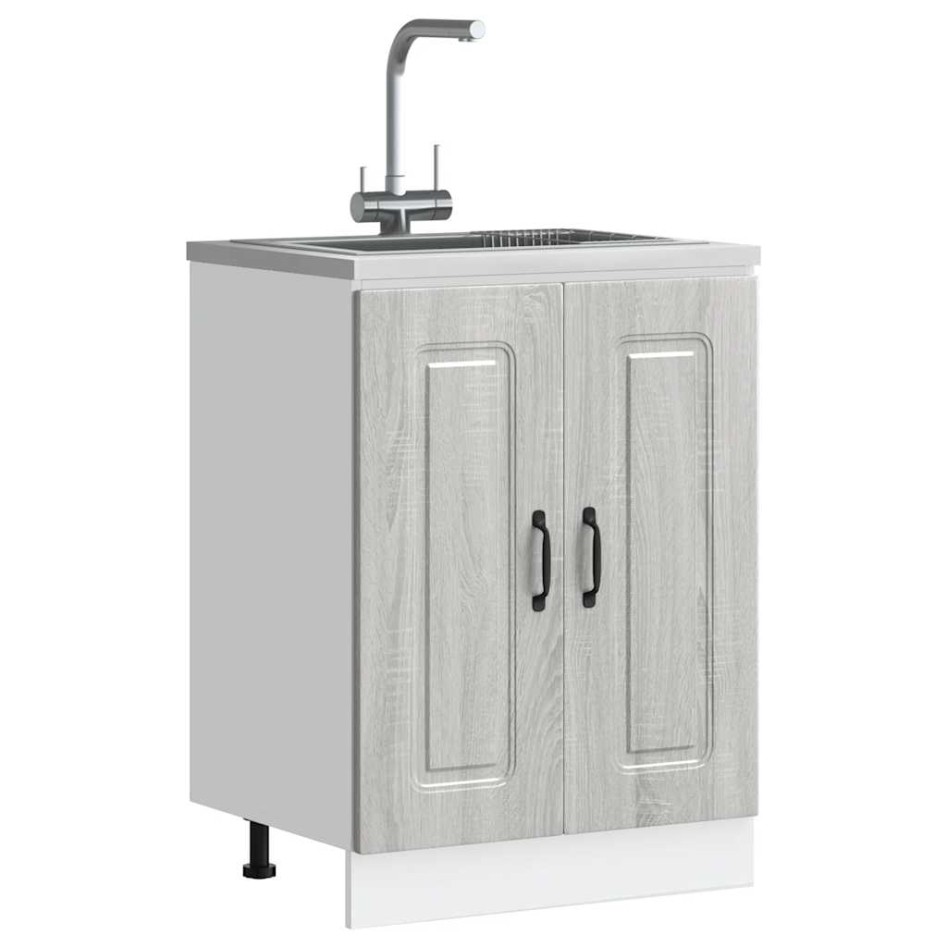 Mueble bajo para fregadero Kalmar gris sonoma 60x46x81,5