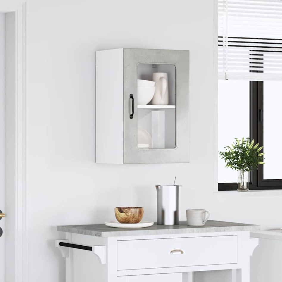Armario pared cocina puerta de cristal Kalmar gris
