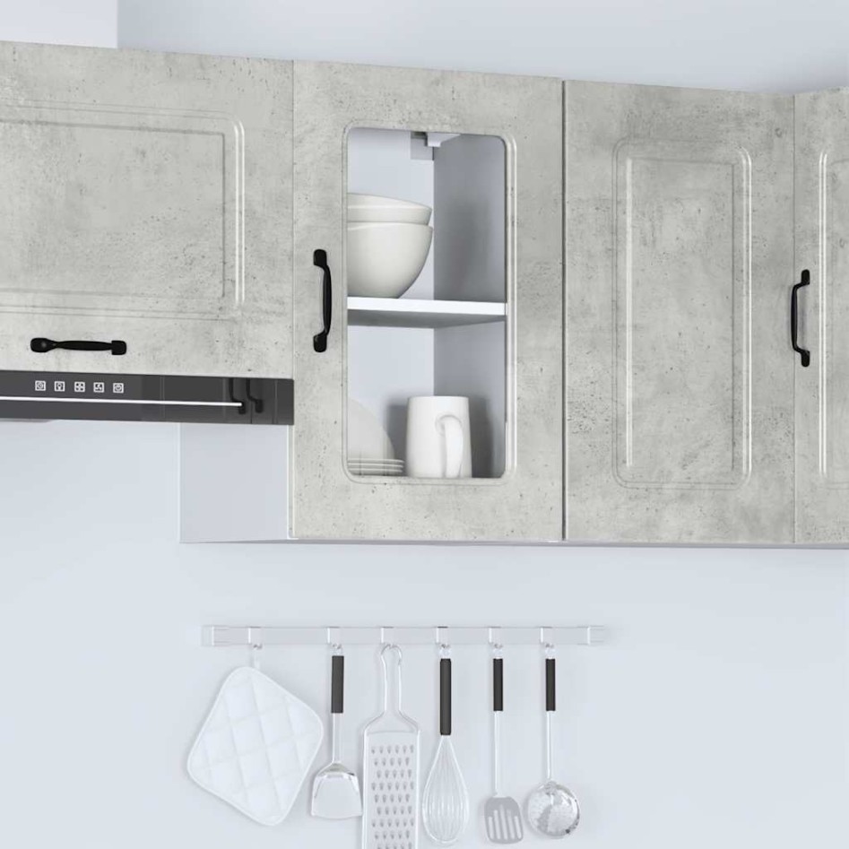 Armario pared cocina puerta de cristal Kalmar gris
