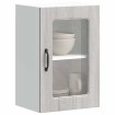 Armario pared cocina puerta de cristal Kalmar sonoma gris