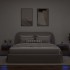 Mesitas de noche de pared con luces LED 2 uds roble