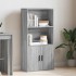 Estantería madera de ingeniería gris sonoma 60x24x120
