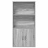 Estantería madera de ingeniería gris sonoma 60x24x120