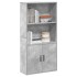 Estantería de madera de ingeniería gris hormigón 60x24x120