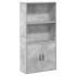 Estantería de madera de ingeniería gris hormigón 60x24x120